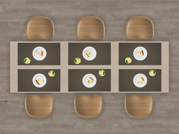 NOOBLU DUBL placemat - black - Charcoal black