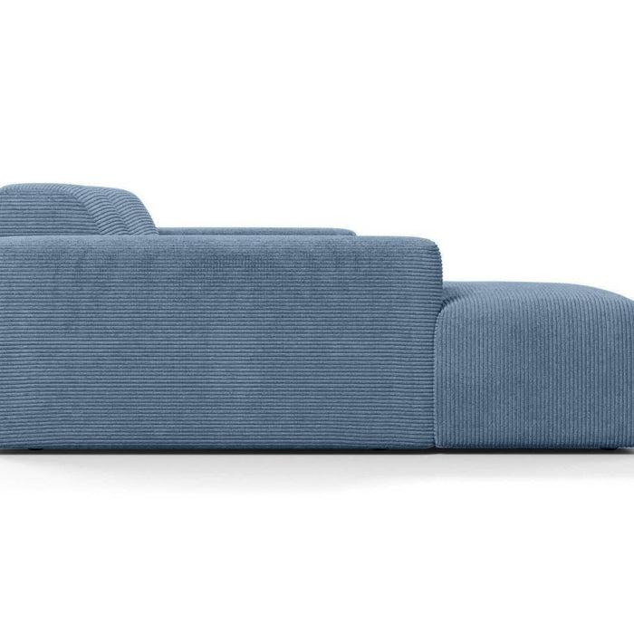 NADUVI Collection Nina Hoekbank Links - Ribstof - Hemelsblauw