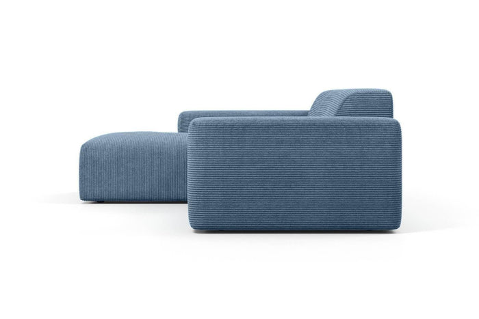 NADUVI Collection Nina Hoekbank Links - Ribstof - Hemelsblauw