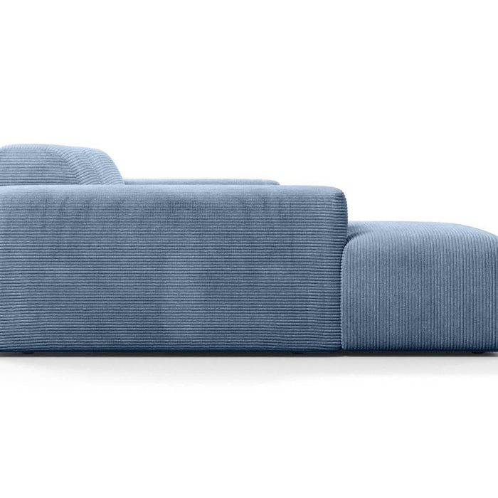 NADUVI Collection Nina Hoekbank Links - Ribstof - Lichtblauw