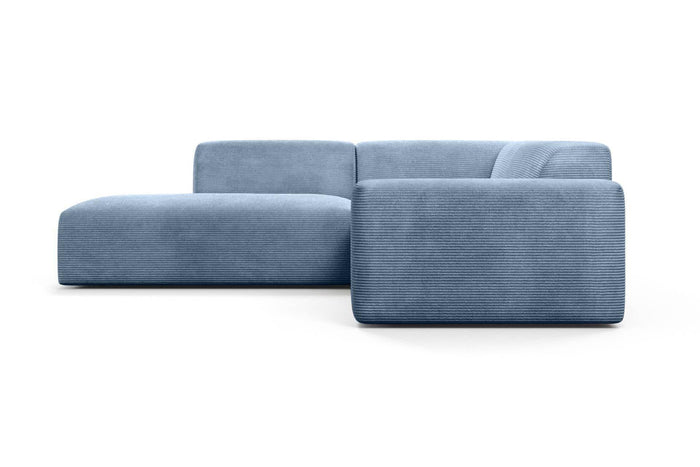 NADUVI Collection Nina Big Hoekbank Links - Ribstof - Lichtblauw