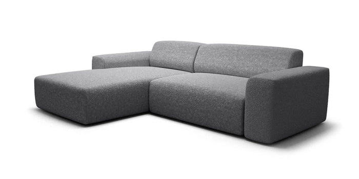 NADUVI Collection Nina Hoekbank Links - Bouclé - Lichtgrijs