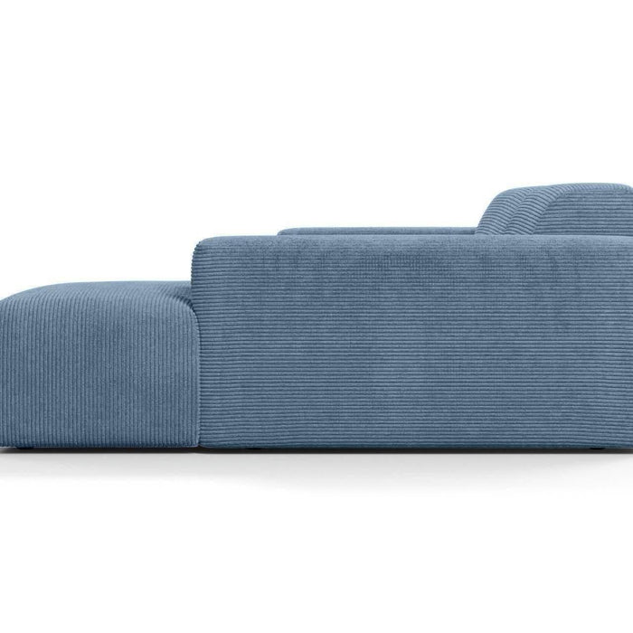 NADUVI Collection Nina Hoekbank Rechts - Ribstof - Hemelsblauw