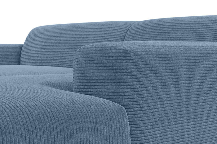 NADUVI Collection Nina Hoekbank Rechts - Ribstof - Hemelsblauw