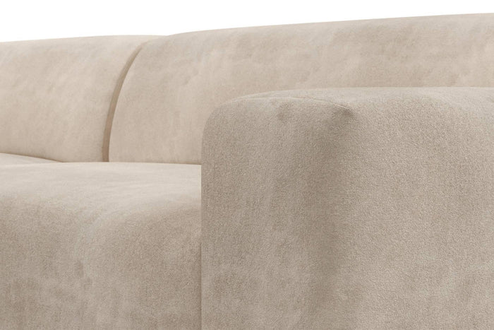 NADUVI Collection Nina Big Hoekbank Rechts - Velvet - Beige