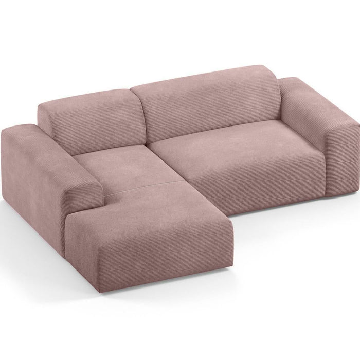 NADUVI Collection Nina Hoekbank Links - Ribstof - Lila