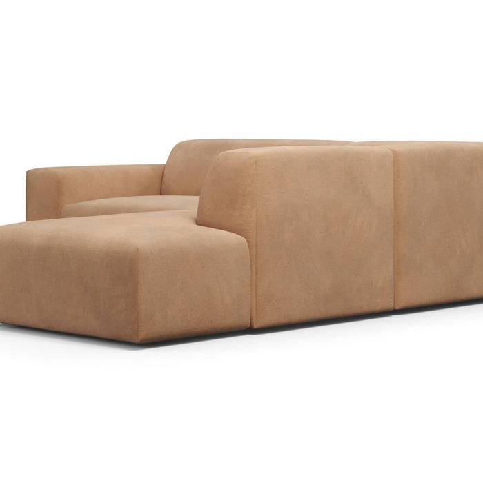 NADUVI Collection Nina Big Hoekbank Rechts - Velvet - Camel bruin