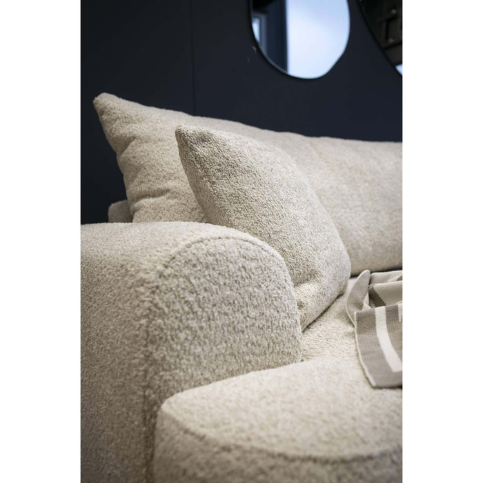 NADUVI Collection Philipa Hoekbank Rechts met Slaapfunctie - Bouclé - Beige