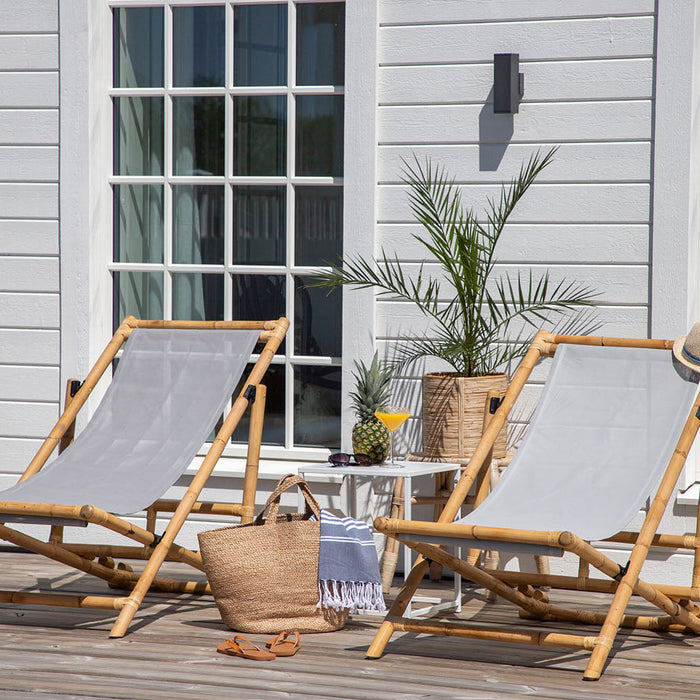 Rebellenclub Hydra Inklapbare Loungestoel - Naturel Bamboe