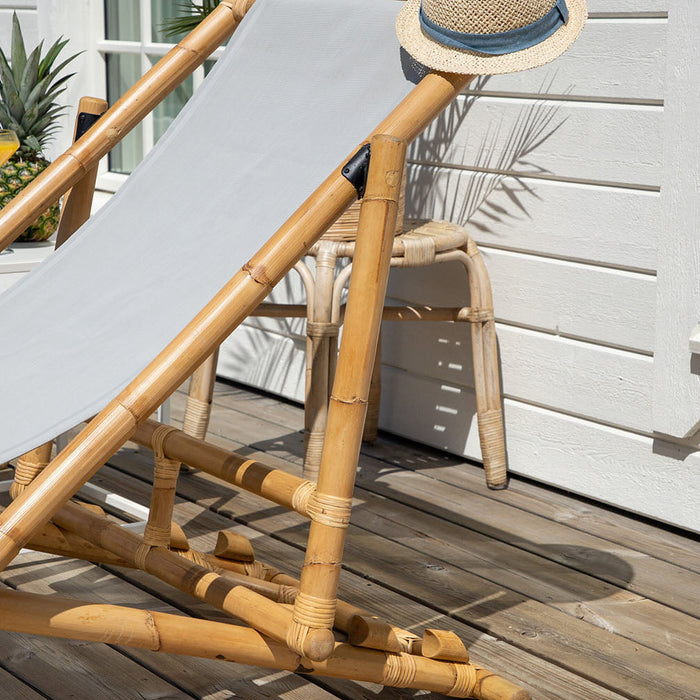 Rebellenclub Hydra Inklapbare Loungestoel - Naturel Bamboe