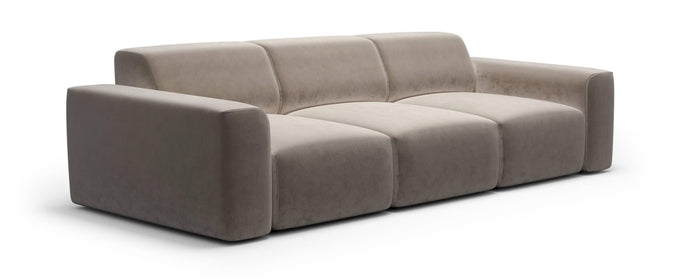 NADUVI Collection Nina 3-zitsbank - Velvet - Taupe