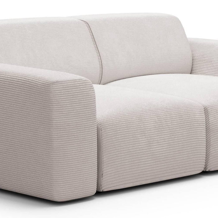 NADUVI Collection Nina 2-zitsbank - Ribstof - Crème