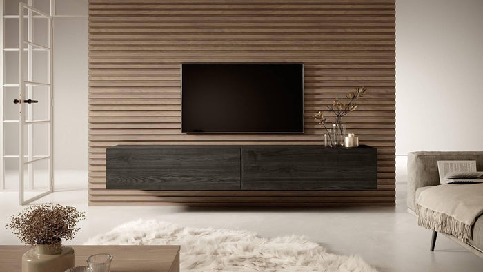 NADUVI Collection Emma Tv-meubel - B 200 cm - Antraciet