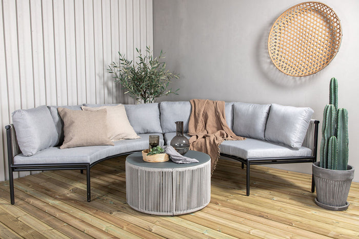 Rebellenclub Amary Loungesset Halfrond - Zwart Grijs