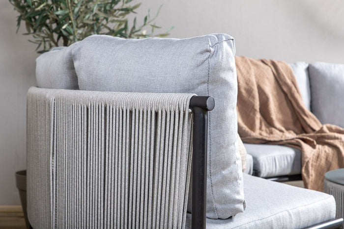 Rebellenclub Amary Loungesset Halfrond - Zwart Grijs