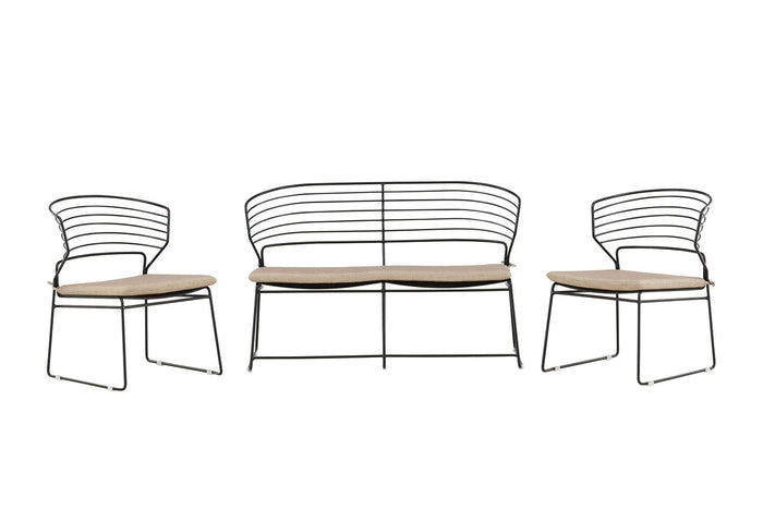 Rebellenclub Naxos Loungeset - Zwart