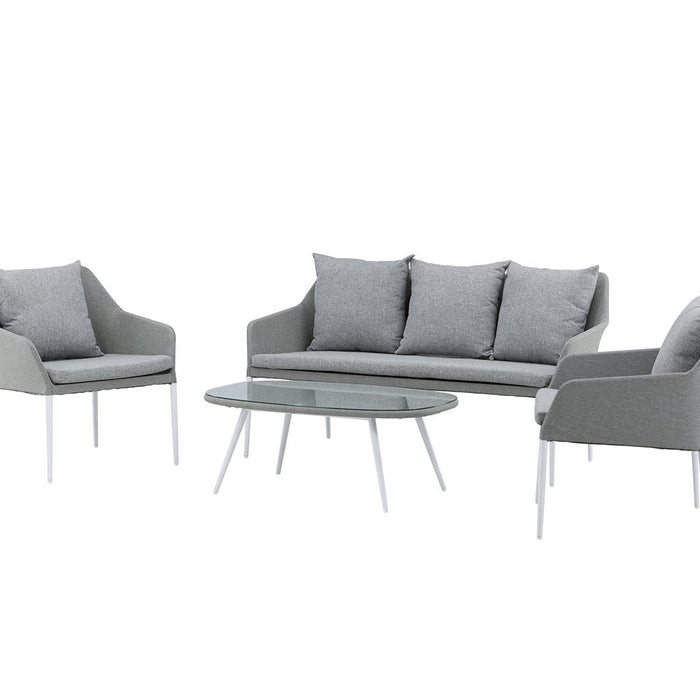 Rebellenclub Haze Loungeset - Wit Grijs