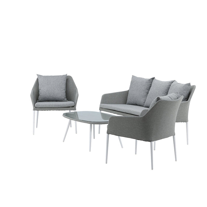 Rebellenclub Haze Loungeset - Wit Grijs