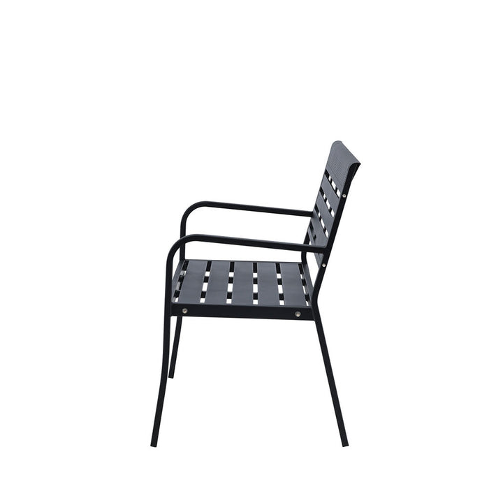 Rebellenclub Rost Tuinbankje - 125x 60cm - Zwart