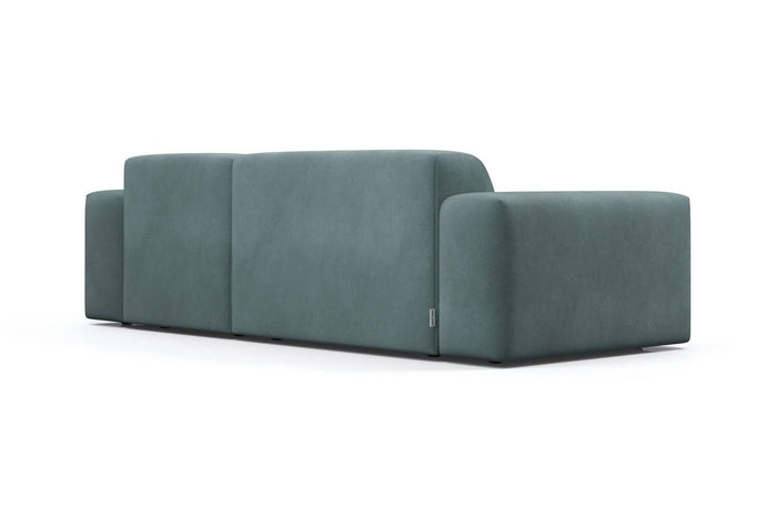 NADUVI Collection Nina Hoekbank Rechts - Velvet - Petrolblauw