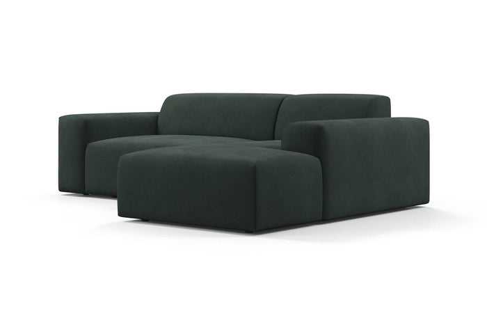 NADUVI Collection Nina Hoekbank Rechts - Velvet - Donkergroen