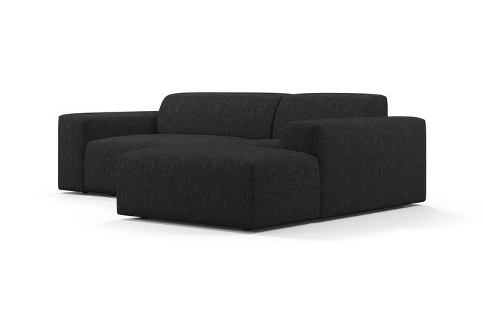 NADUVI Collection Nina Hoekbank Rechts - Linnen - Antraciet
