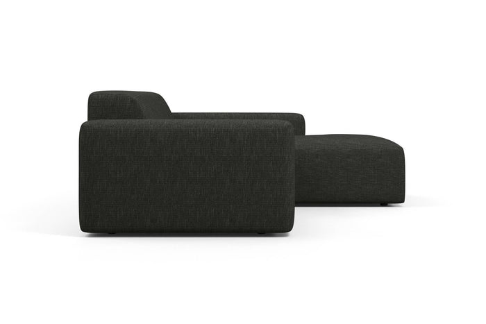 NADUVI Collection Nina Hoekbank Rechts - Linnen - Antraciet