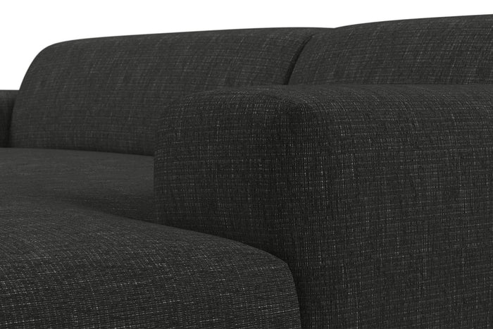 NADUVI Collection Nina Hoekbank Rechts - Linnen - Antraciet