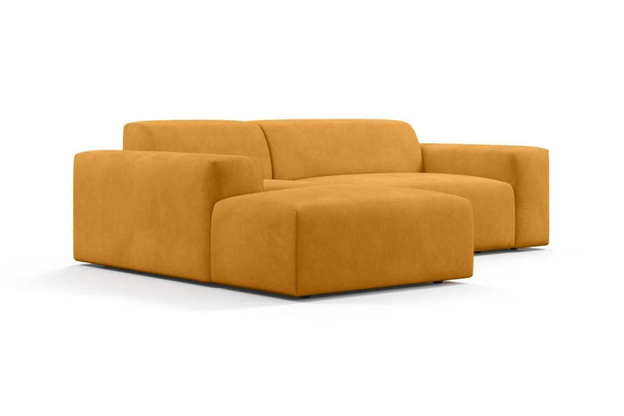 NADUVI Collection Nina Hoekbank Links - Velvet - Mosterdgeel