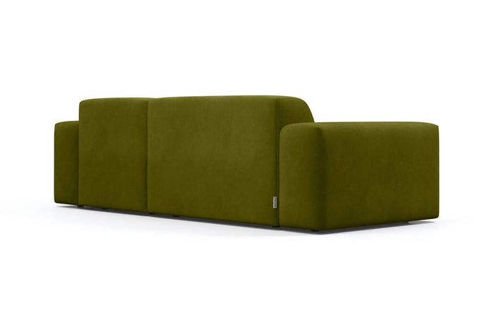 NADUVI Collection Nina Hoekbank Rechts - Velvet - Olijfgroen