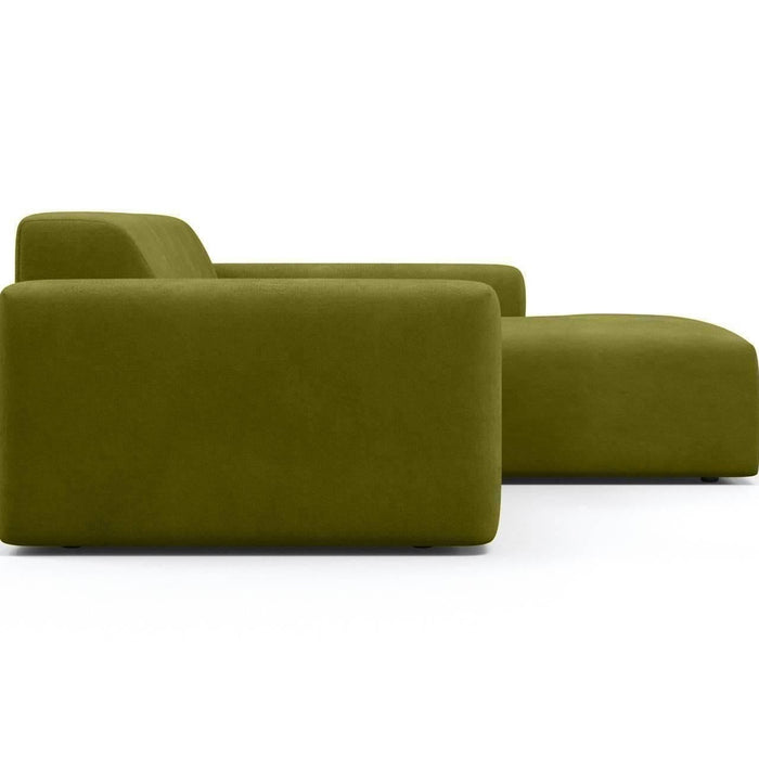 NADUVI Collection Nina Hoekbank Rechts - Velvet - Olijfgroen