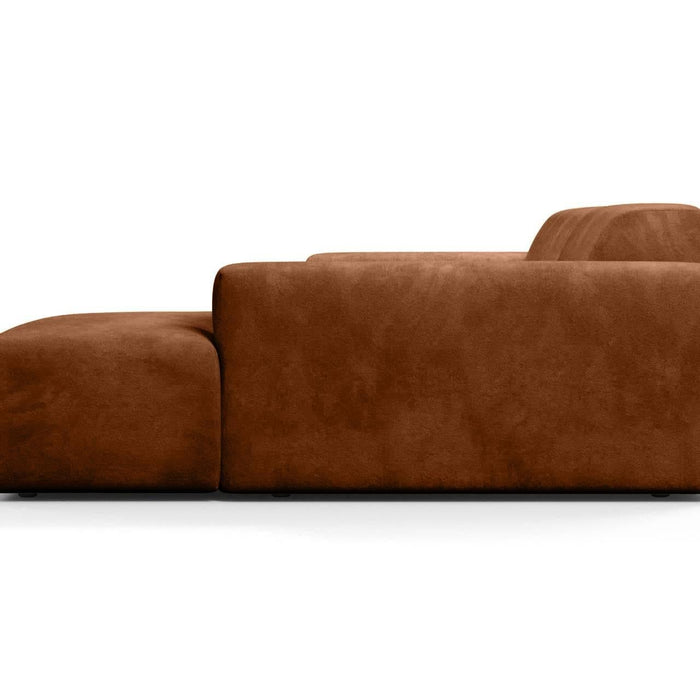 NADUVI Collection Nina Hoekbank Rechts - Velvet - Karamel bruin