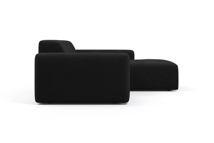NADUVI Collection Nina Hoekbank Rechts - Velvet - Zwart