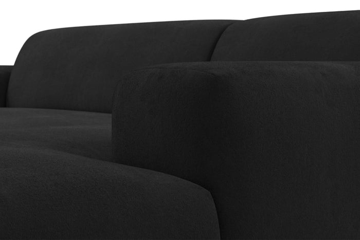 NADUVI Collection Nina Hoekbank Rechts - Velvet - Zwart