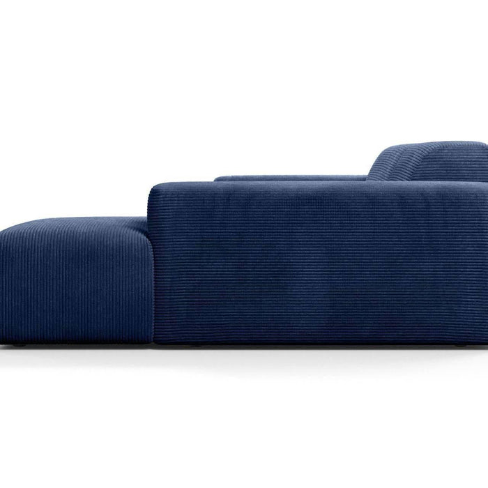 NADUVI Collection Nina Hoekbank Rechts - Ribstof - Donkerblauw