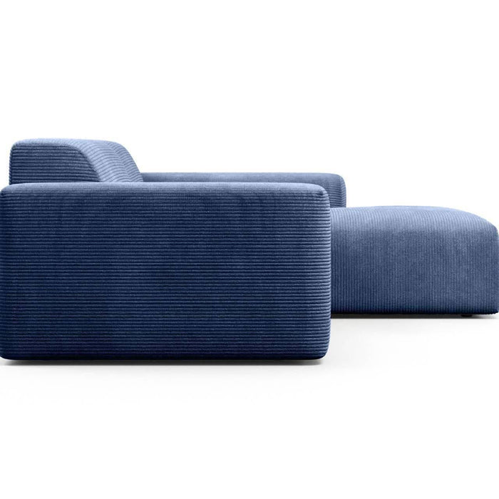 NADUVI Collection Nina Hoekbank Rechts - Ribstof - Donkerblauw