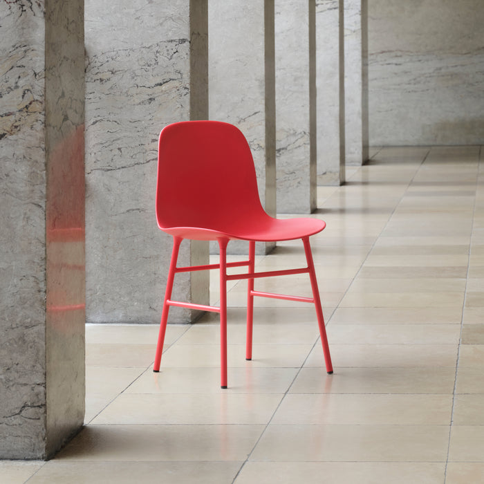Normann Copenhagen Form Stoel - Staal - Bright Red