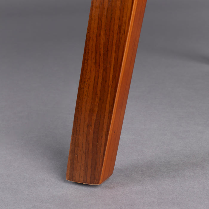 Dutchbone Blackwood Stoel - Donkerbruin Onderstel - Grijs Textiel