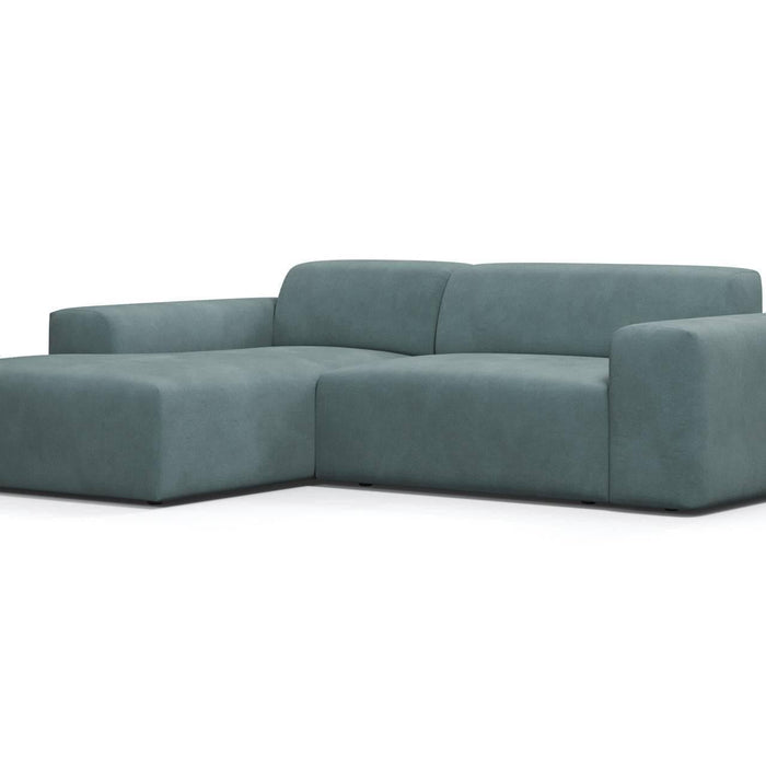 NADUVI Collection Nina Hoekbank Links - Velvet - Petrolblauw