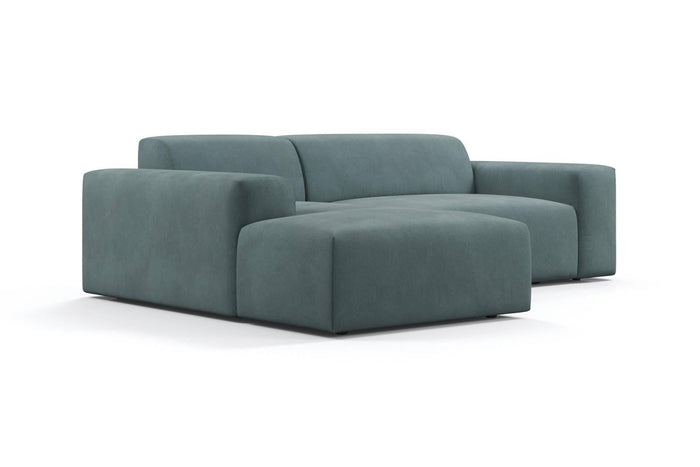 NADUVI Collection Nina Hoekbank Links - Velvet - Petrolblauw