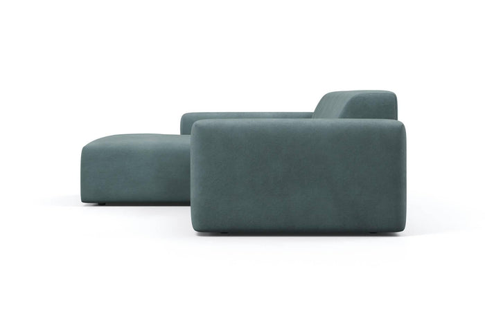 NADUVI Collection Nina Hoekbank Links - Velvet - Petrolblauw