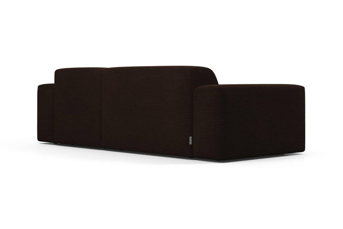 NADUVI Collection Nina Hoekbank Rechts - Ribstof - Donkerbruin