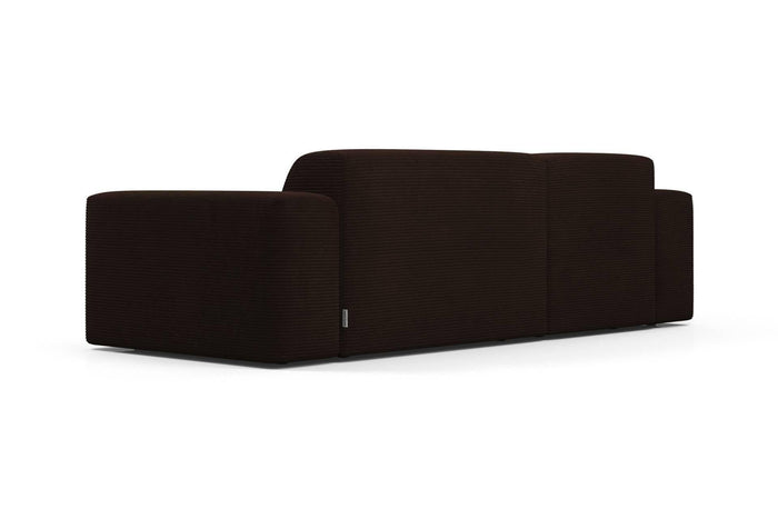 NADUVI Collection Nina Hoekbank Links - Ribstof - Donkerbruin