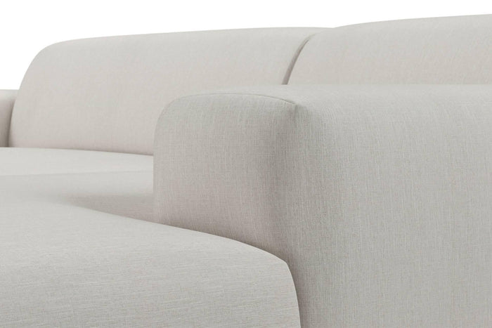 NADUVI Collection Nina Hoekbank Rechts - Linnen - Crème