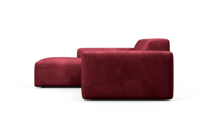 NADUVI Collection Nina Hoekbank Links - Velvet - Bordeauxrood