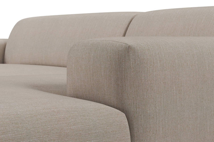 NADUVI Collection Nina Hoekbank Rechts - Linnen - Beige