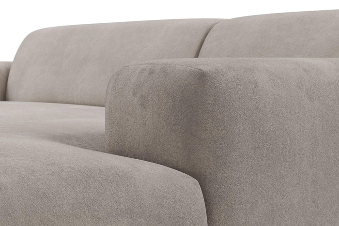 NADUVI Collection Nina Hoekbank Rechts - Velvet - Taupe