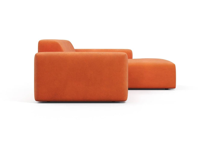 NADUVI Collection Nina Hoekbank Rechts - Velvet - Oranje