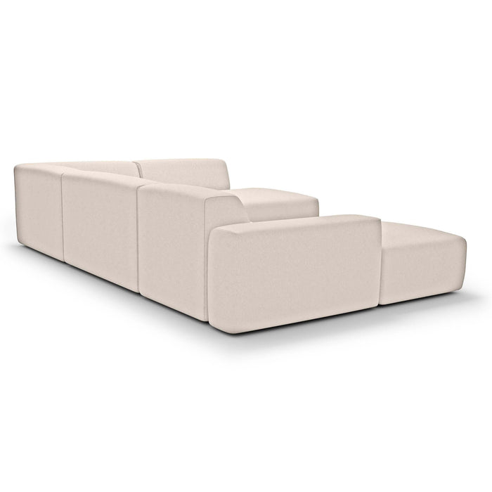 NADUVI Collection Nina U-bank Rechts - Velvet - Beige