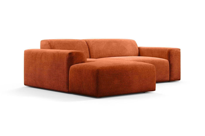 NADUVI Collection Nina Hoekbank Links - Ribstof - Terra Cotta